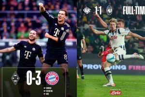 最残暴与最和气🤝五大联赛唯2不败：拜仁8轮全胜亚特兰大8轮6平